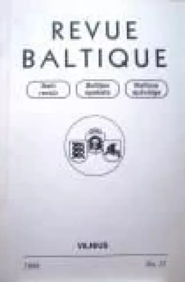 Revue Baltique : Organe de la Collaboration des Etats Baltes, 1998 m., Nr. 11