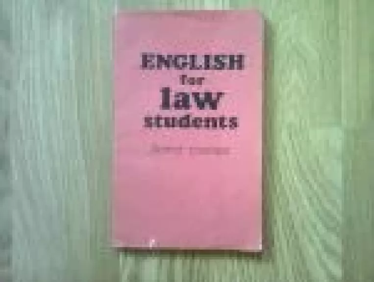 English for law students. Senior Courses