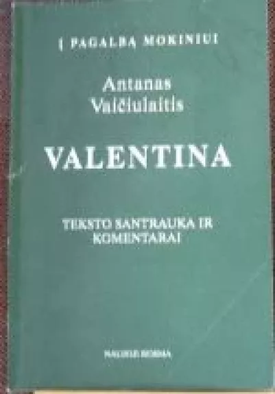 Valentina - Antanas Vaičiulaitis, knyga