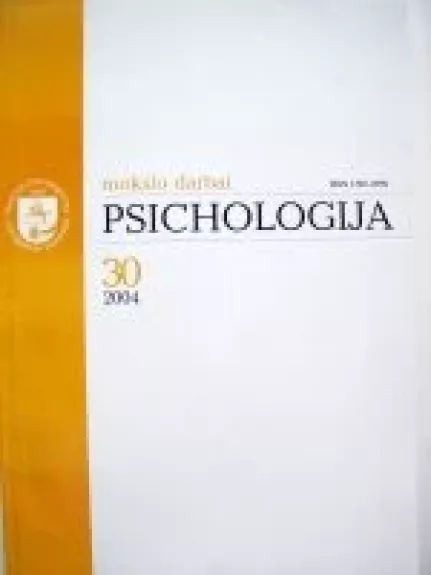 Psichologija: mokslo darbai 30/2004