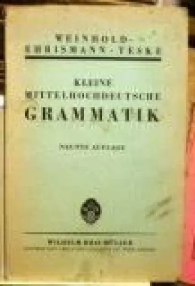 Kleine mittelhochdeutsche Grammatik