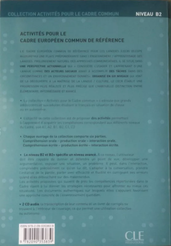 Activites pour le cadre europeen commun de reference - Niveau B2 - Autorių Kolektyvas, knyga