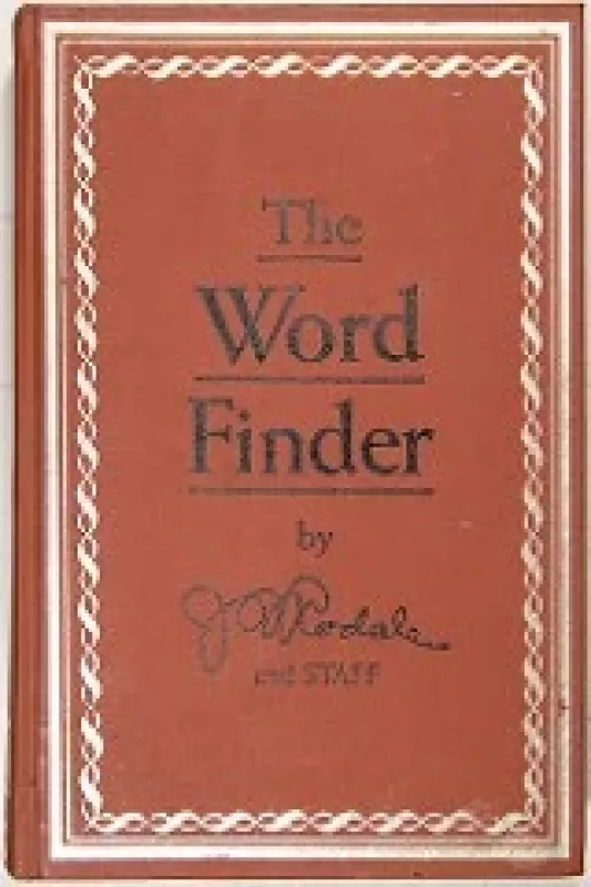 The Synonym Finder By JI Rodale - J.I. Rodale, knyga