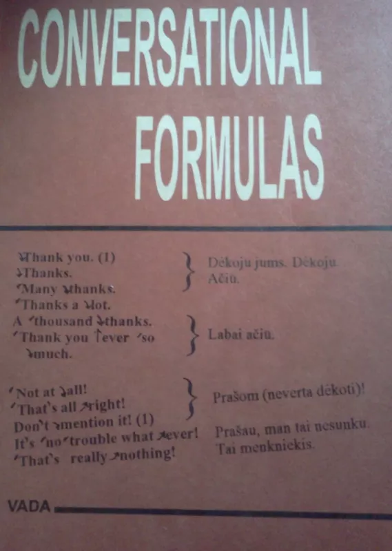 Conversational formulas - I. Jurkėnienė, knyga