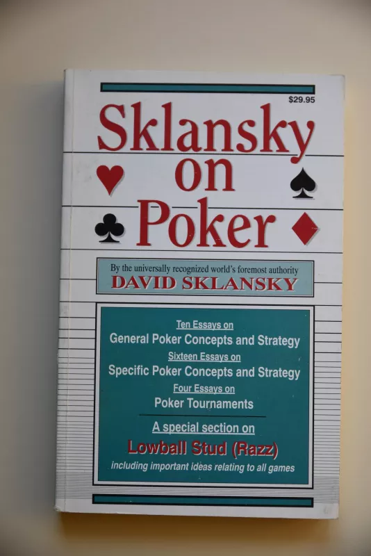Sklansky on Poker - David Sklansky, knyga