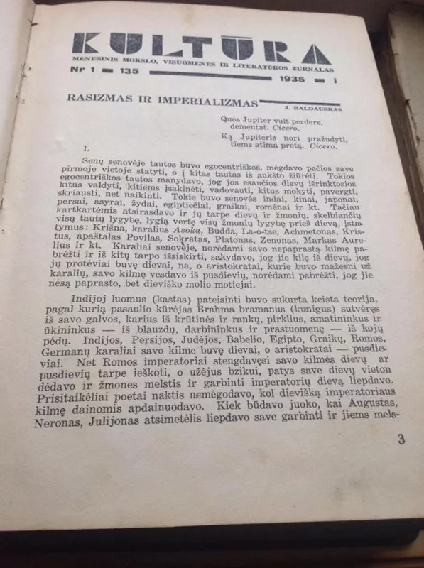 ,,Kultūra''. 1935 m., Nr.1-12 (Mėnesinis mokslo, visuomenės ir literatūros žurnalas) - Autorių Kolektyvas, knyga