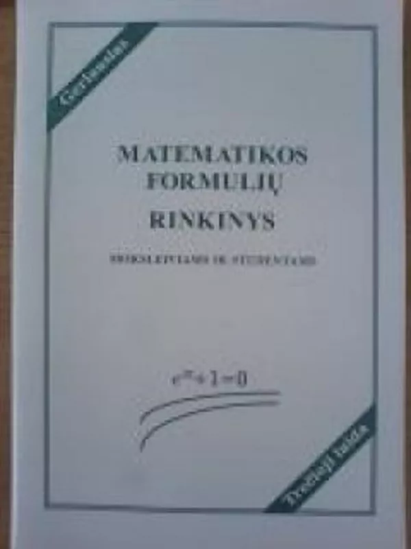 Matematikos formulių rinkinys - Bronislovas Burgis, knyga