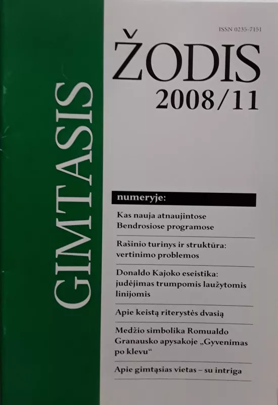 Gimtasis žodis 2008m / Nr.11 - Autorių Kolektyvas, knyga 3