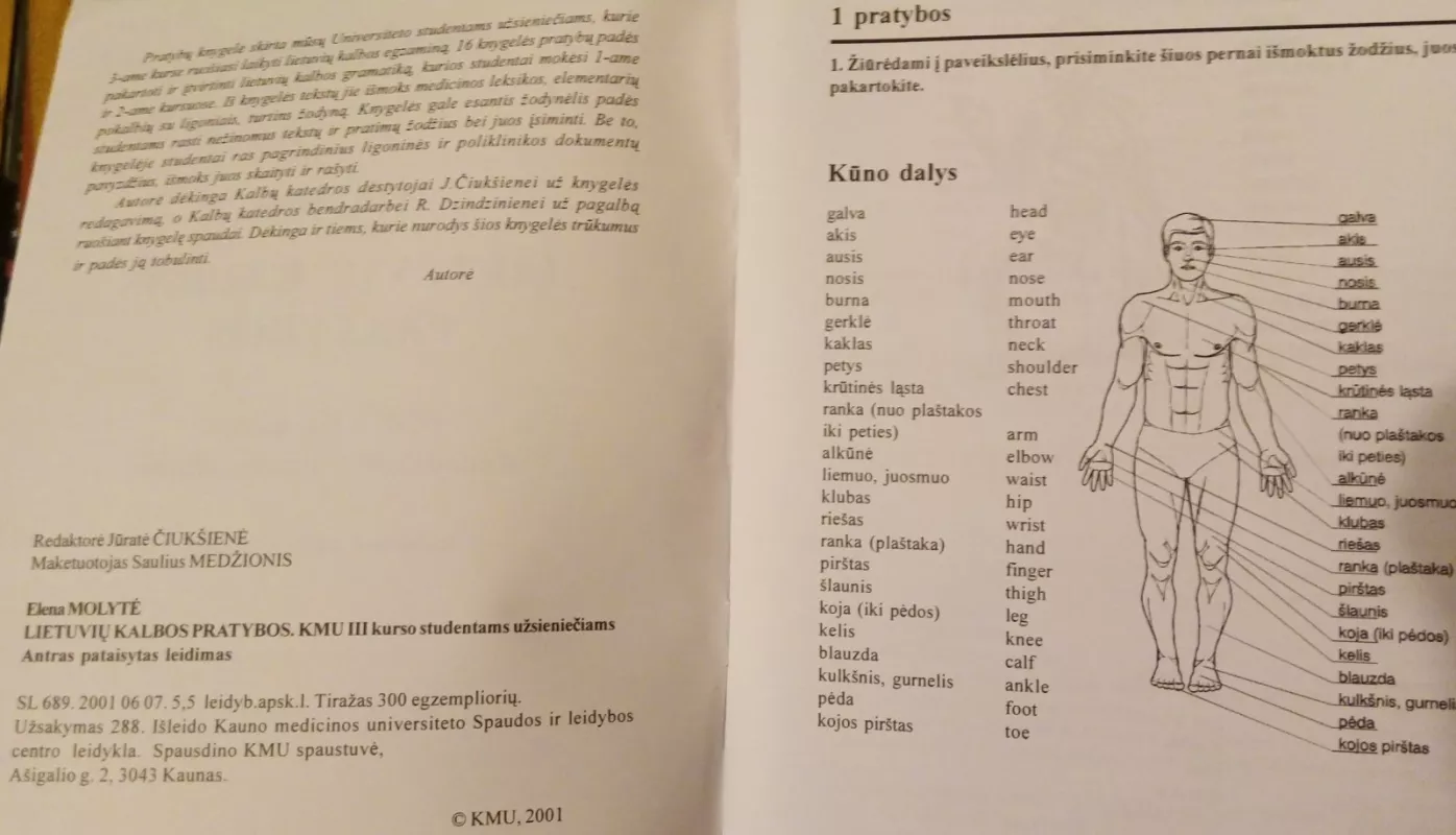 Lietuvių kalbos pratybos (KMU 3-čio kurso studentams užsieniečiams) - Elena Molytė, knyga 3