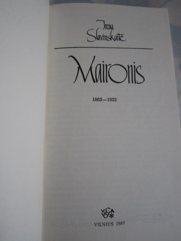 Maironis - Irena Slavinskaitė, knyga 3