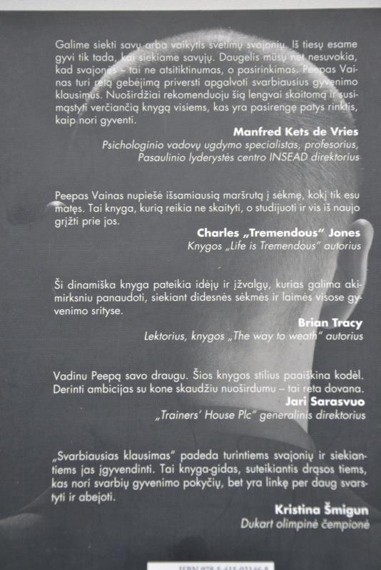 Svarbiausias klausimas - Vain Peep, knyga 2