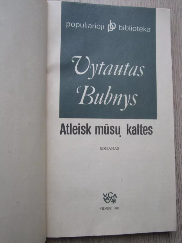 Atleisk mūsų kaltes - Vytautas Bubnys, knyga 3