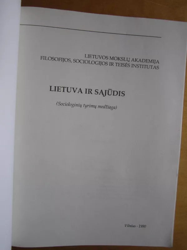 Lietuva ir sąjūdis - Autorių Kolektyvas, knyga 3