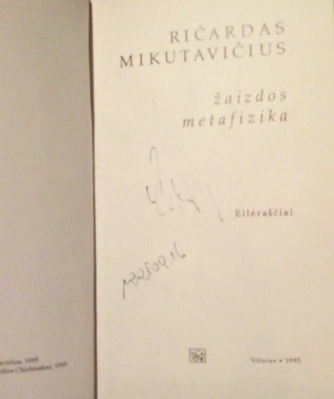 Žaizdos metafizika - su dedakacija - Ričardas Mikutavičius, knyga 3