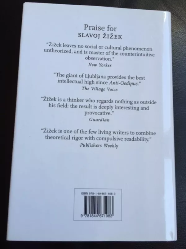 In Defense of Lost Causes - Slavoj Žižek, knyga