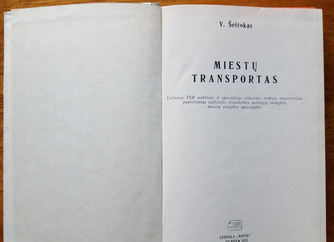 Miestų transportas - V. Šeštokas, knyga 3