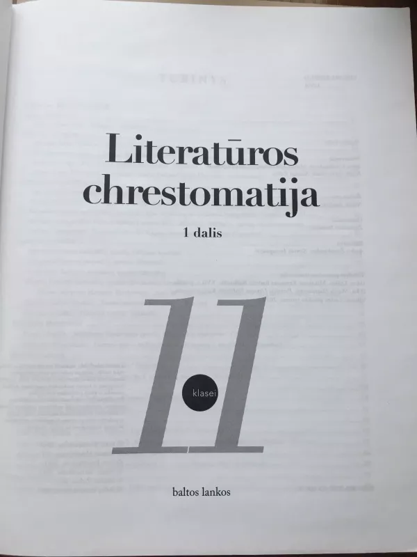 Literatūros chrestomatija 11 kl. 1 dalis - I. Kanišauskaitė, S.  Žukas, N.  Šervenikaitė, knyga