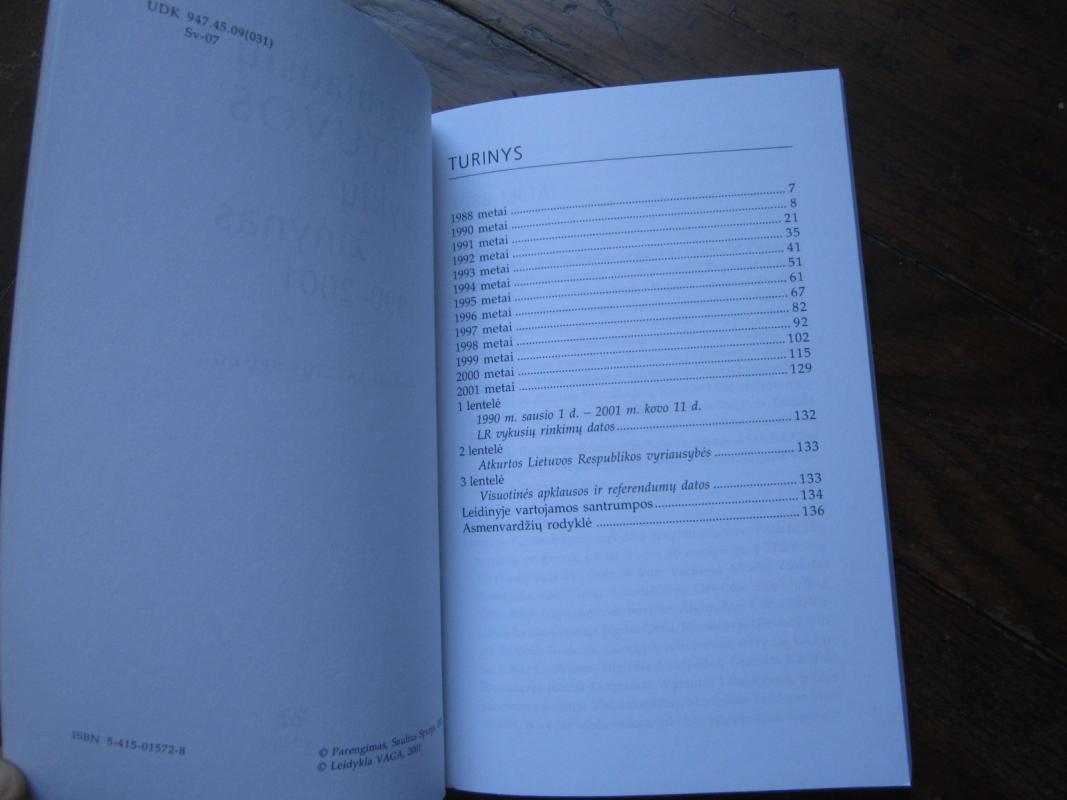 Svarbiausių Lietuvos įvykių žinynas 1990-2001 m. - Saulius Spurga, knyga 6