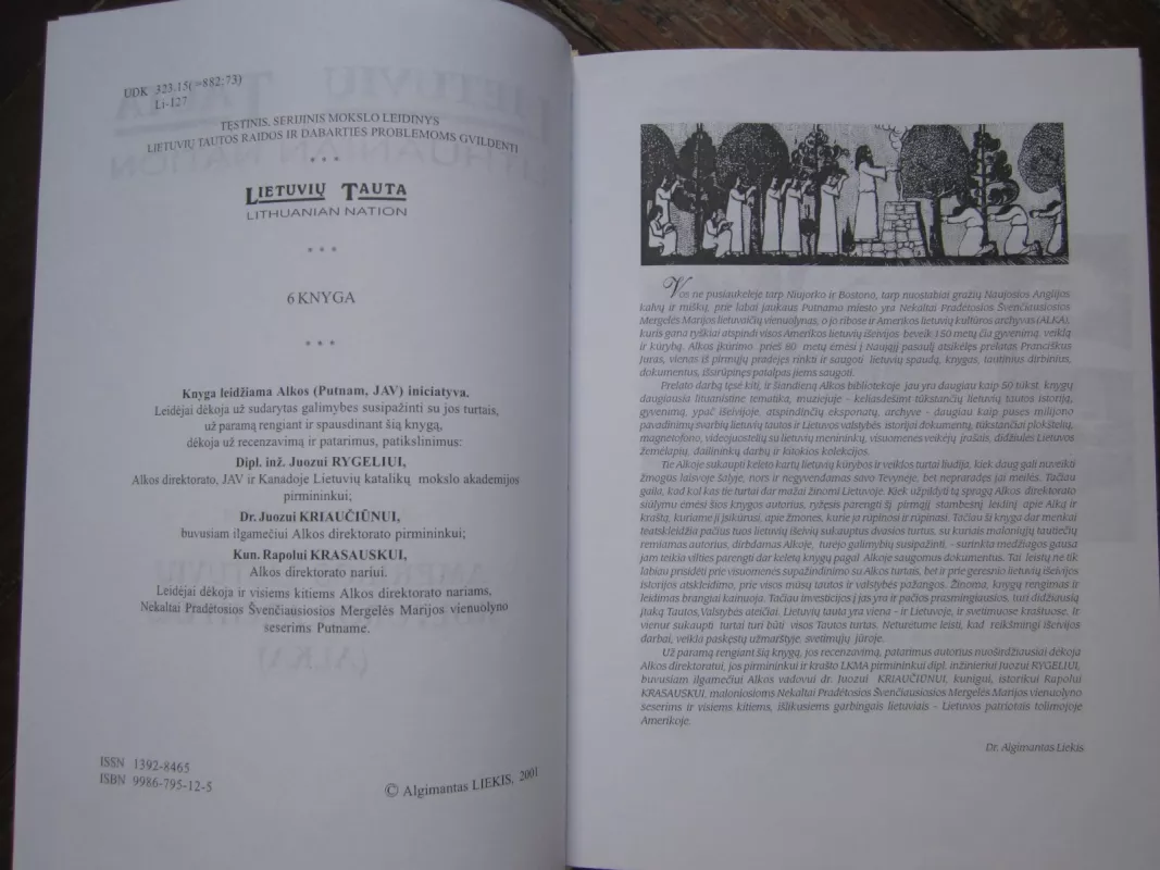 Lietuvių tauta    Lithuanian nation (VI knyga) - Algimantas Liekis, knyga 3