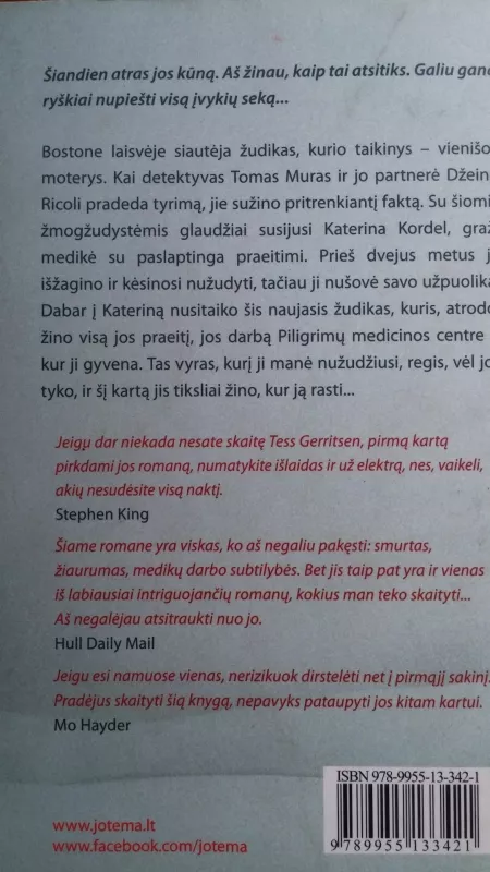 Chirurgas - Tess Gerritsen, knyga