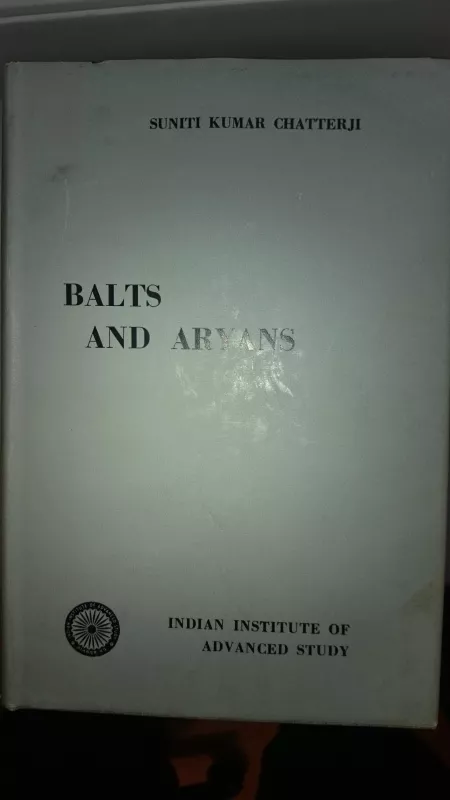 Balts and Aryans - Suniti Kumar Chatterji, knyga