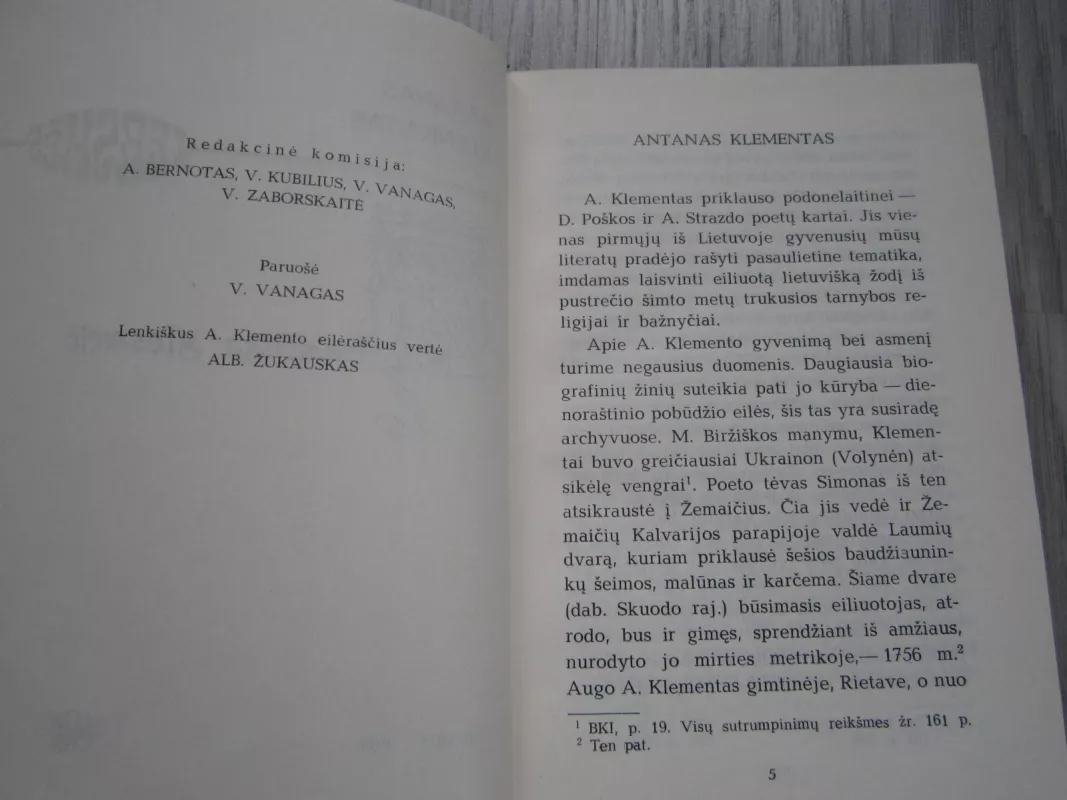 ŽEMAITIŠKA GIESMELĖ - Antanas Klementas, knyga 4