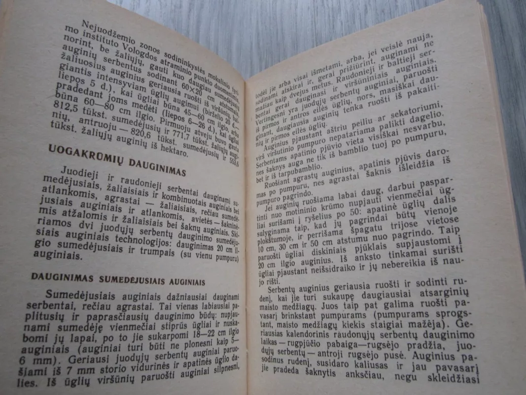 Serbentų, agrastų ir aviečių auginimas - A. Misevičiūtė, knyga 5