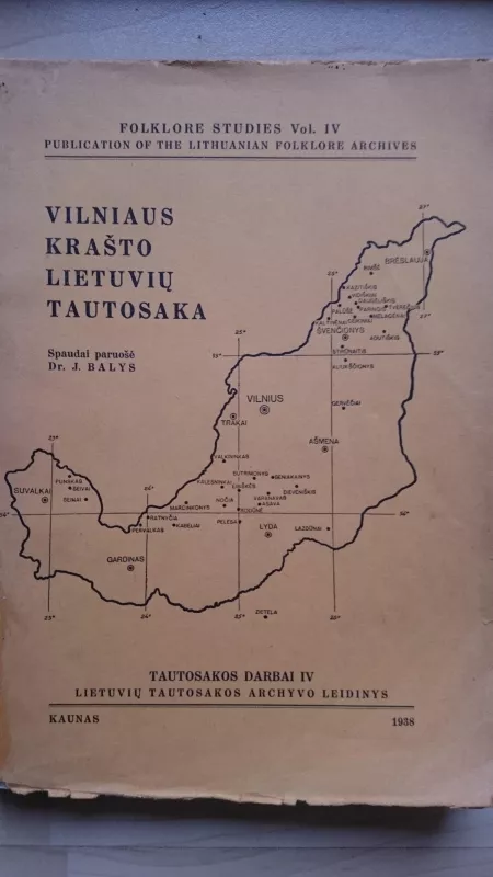 Vilniaus krašto lietuvių tautosaka - J. Balys, knyga 3