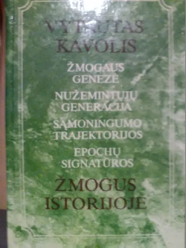 Žmogus istorijoje - Vytautas Kavolis, knyga