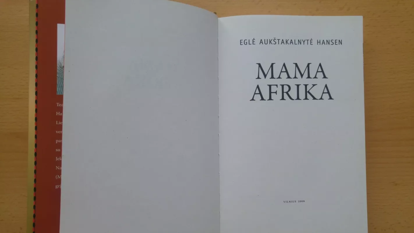 Mama Afrika - Eglė Aukštakalnytė Hansen, knyga