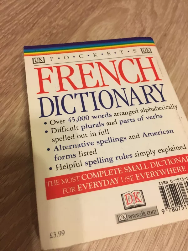 pockets french dictionary - Autorių Kolektyvas, knyga