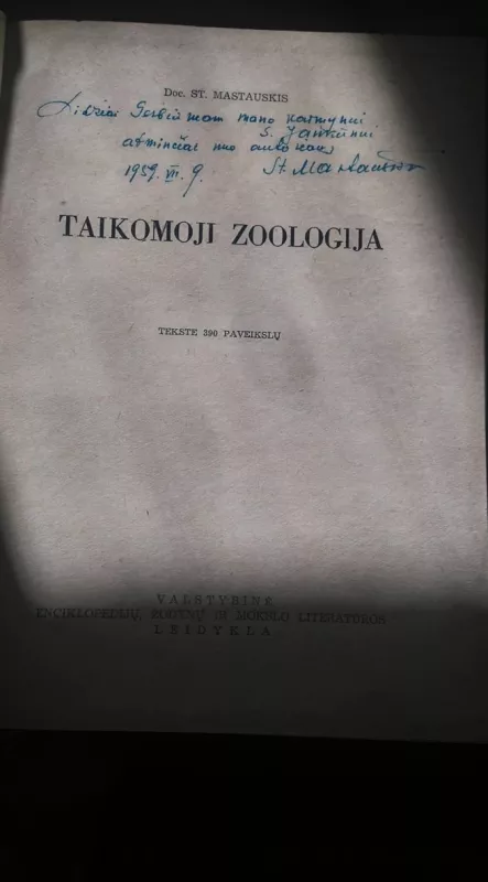 Taikomoji zoologija - St. MASTAUSKIS, knyga