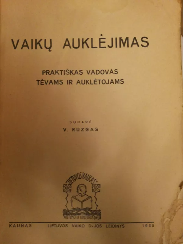 Vaikų auklėjimas - V. Ruzgas, knyga 5