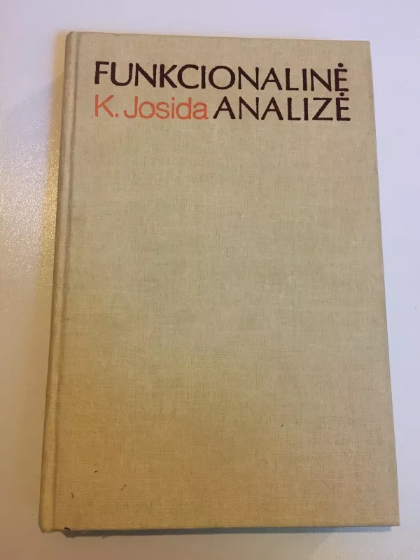 Funkcionalinė analizė - K. Josida, knyga