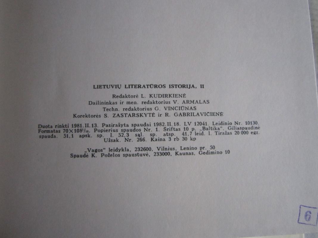 Lietuvių literatūros istorija (II dalis) - K. Korsakas, knyga 6