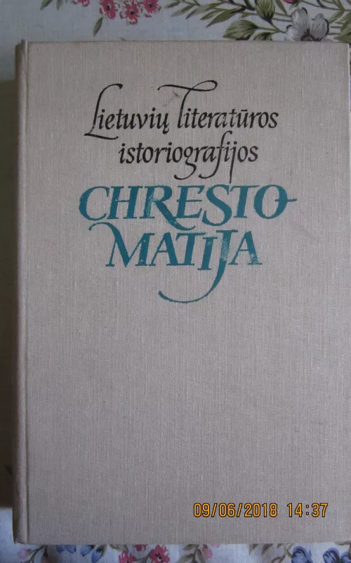 Lietuvių literatūros istoriografijos chrestomatija (iki 1940 metų) - Leonas Gineitis, knyga 2