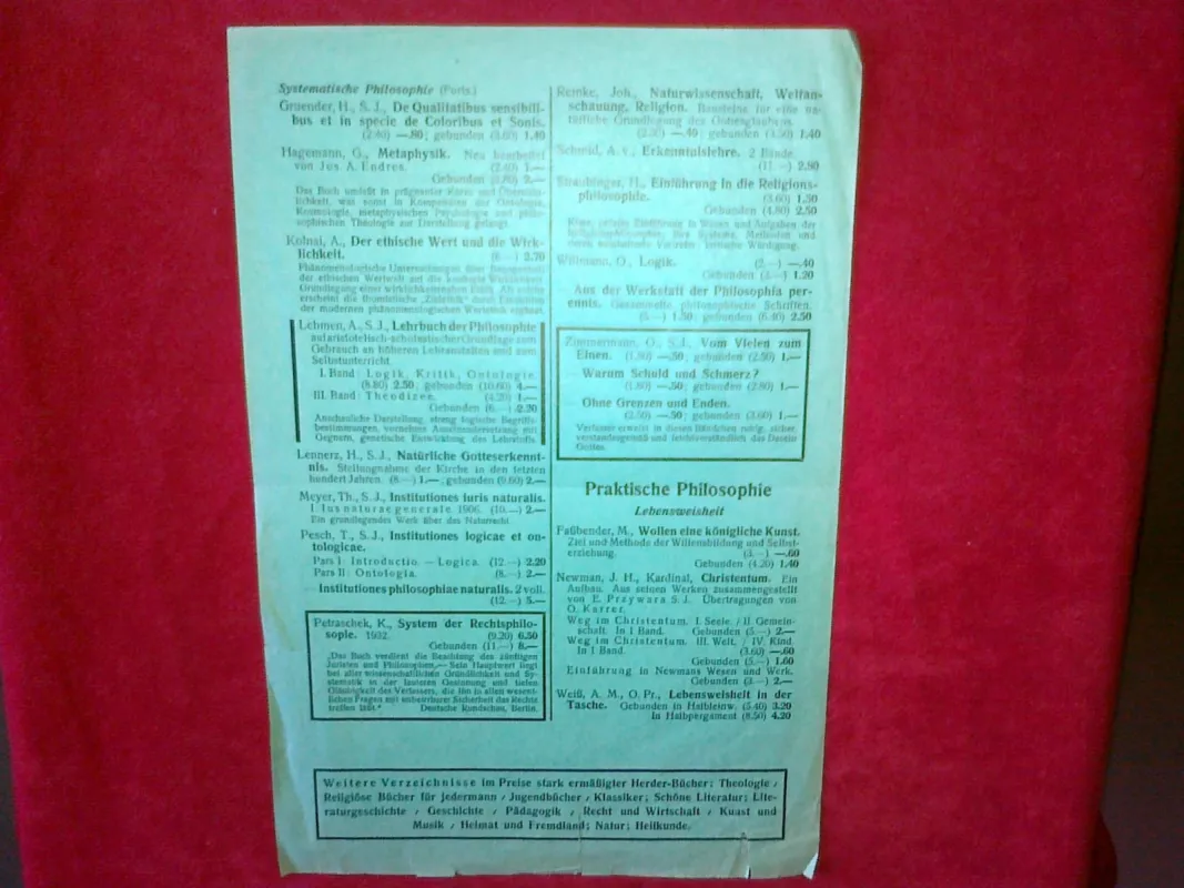 1934 m. vasario 15 d. filosofijos knygų sąrašas su kainomis - Autorių Kolektyvas, knyga