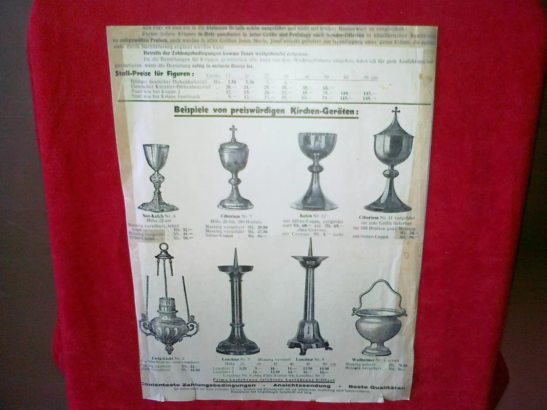 1927 m lapkričio mėn. bažnytinio meno daiktų sąrašas su kainomis - Autorių Kolektyvas, knyga