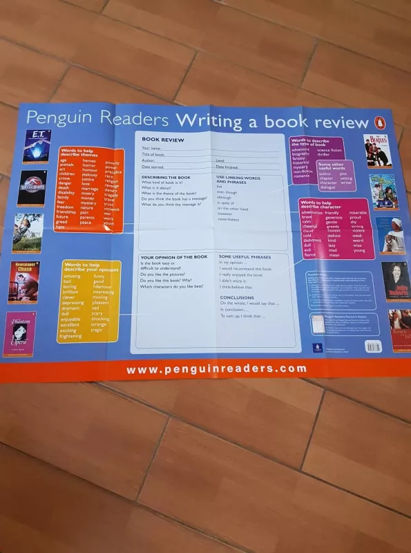 English classroom posters (Writing a book review) - Autorių Kolektyvas, knyga
