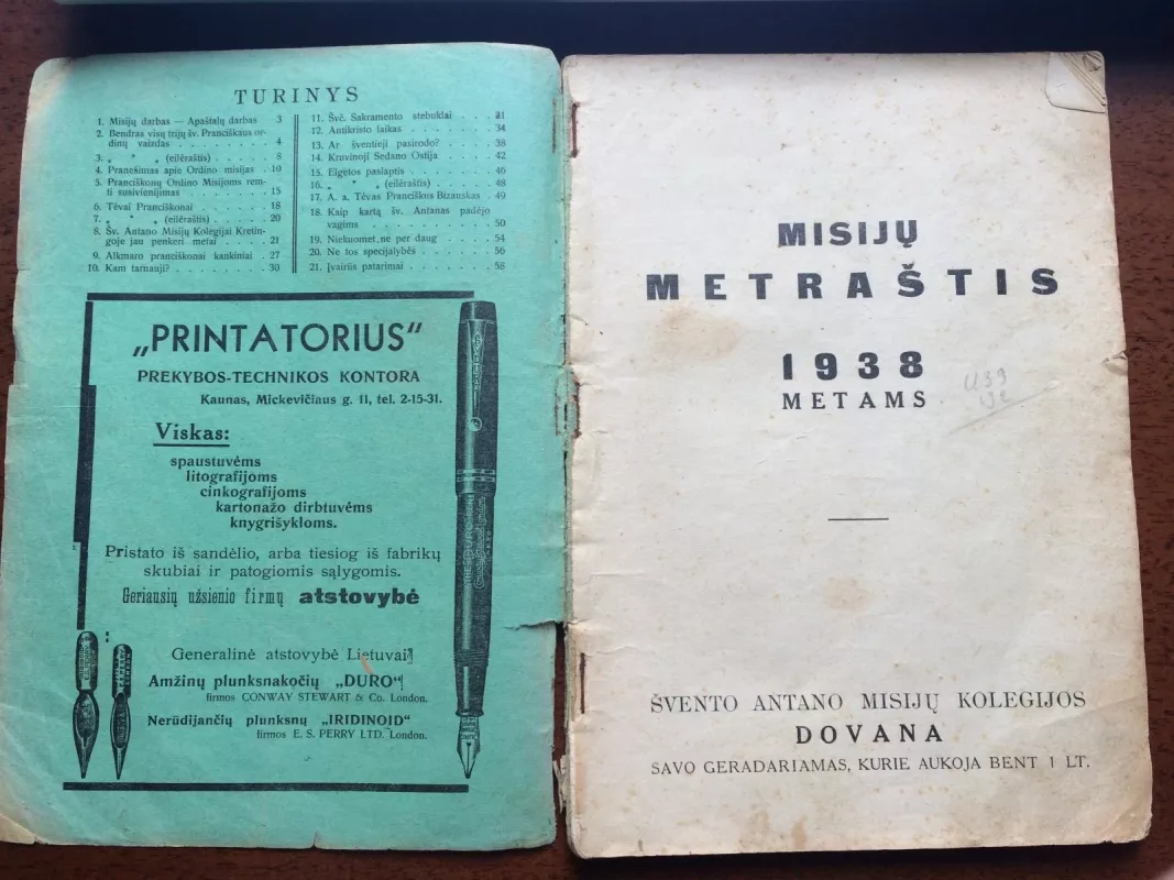 Misijų metraštis 1938 - Autorių Kolektyvas, knyga 2