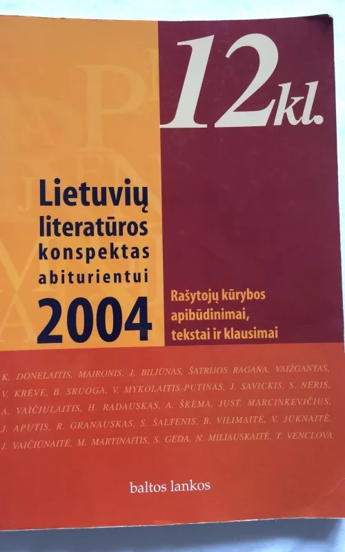 Lietuvių literatūros konspektas abiturientui - R. Dilienė, ir kiti , knyga
