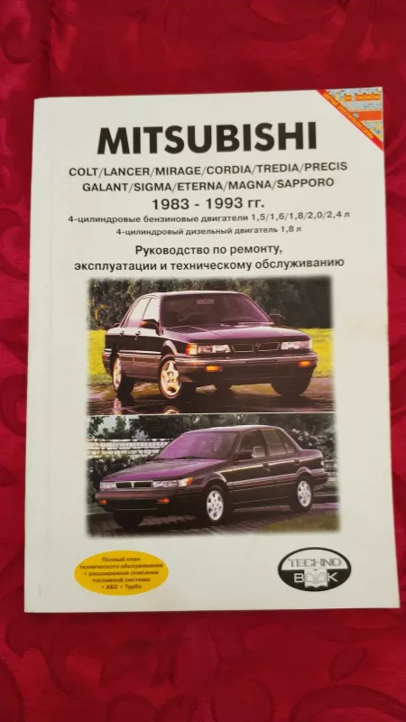 Mitsubishi Colt/Lancer/Mirage/Cordia/Tredia/Precis/Galant/Sigma.Eterna/Magna/Sapporo 1983-1993 - Autorių Kolektyvas, knyga