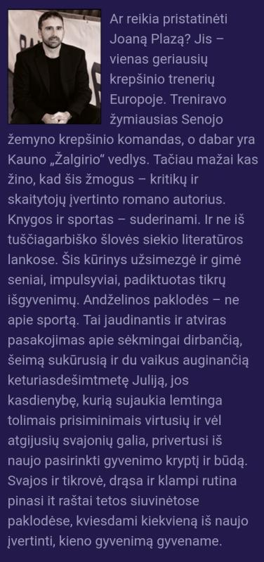 Andželinos paklodės - Joan Plaza, knyga 3