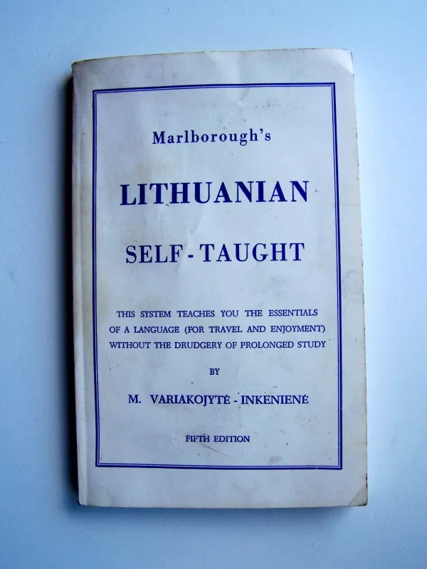 Lithuanian self-taught, Marlboroughs self-taught series - M. Variakojytė-Inkenienė, knyga