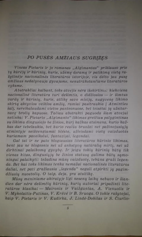 Algimanas - Vincas Pietaris, knyga 5