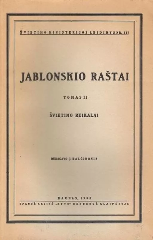 Jablonskio raštai (5 tomai) - Jonas Jablonskis, knyga