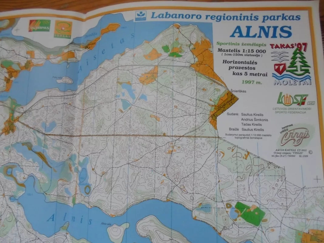 Alnis- sportinis žemėlapis, Labanoro regioninis parkas - Autorių Kolektyvas, knyga 3