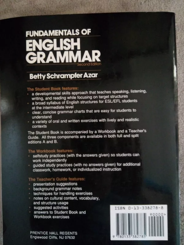 Fundamentals of English grammar. Second Edition - Betty Schrampfer, knyga