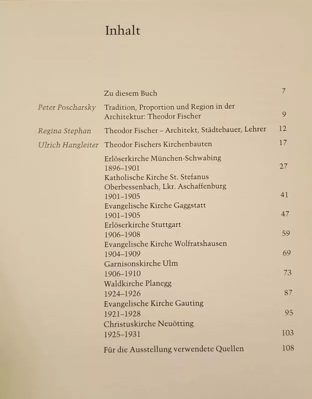 Theodor Fischer als Kirchenbauer - Ulich Hangleiter, knyga 5