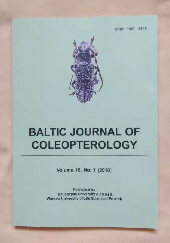 Baltic journal of coleopterology, Volume 18, No.1 - Autorių Kolektyvas, knyga